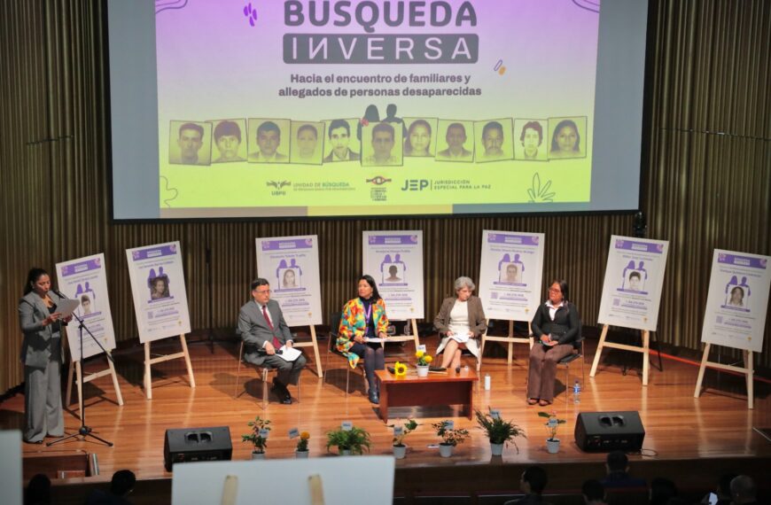 JEP Colombia búsqueda inversa de desaparecidos.