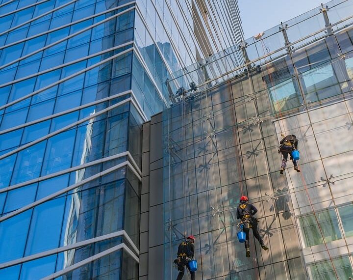 building, window, window cleaner