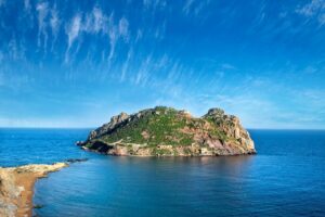 island, sea, clouds, nature, costa, marina, water, landscape