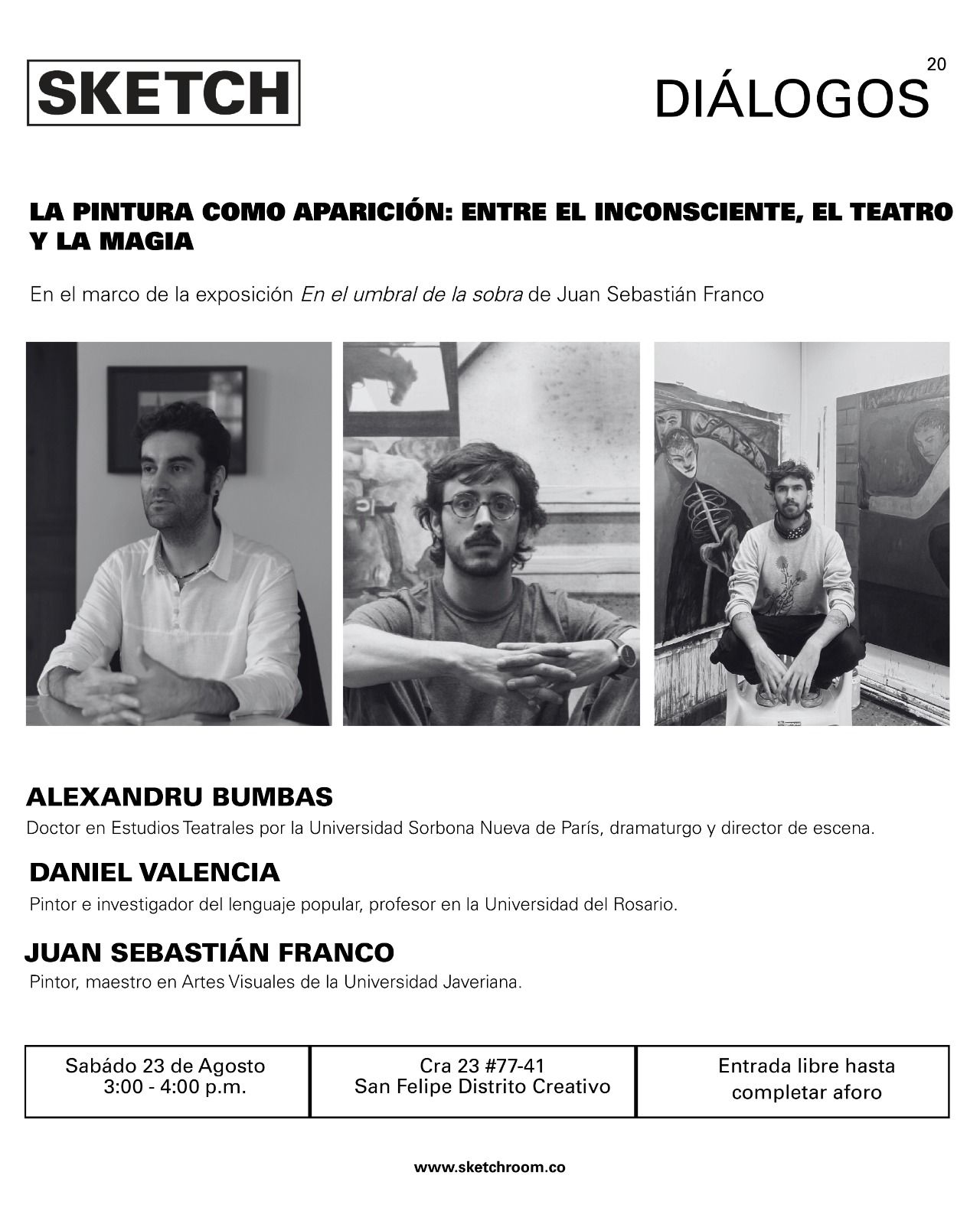 La pintura como aparici&oacute;n&hellip;&Uacute;nete a la conversaci&oacute;n presencial o virtual en Sketch, Bogot&aacute;