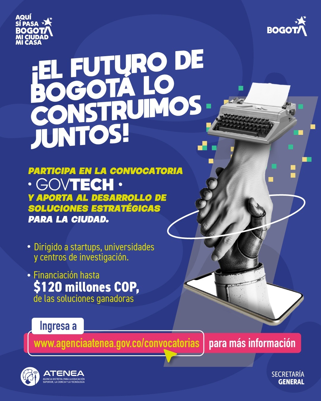 Alcald&iacute;a de Bogot&aacute; lanza convocatoria de &lsquo;Innovaci&oacute;n Abierta GovTech&rsquo; que entregar&aacute; $120 millones a startups y universidades que resuelvan retos de ciudad.