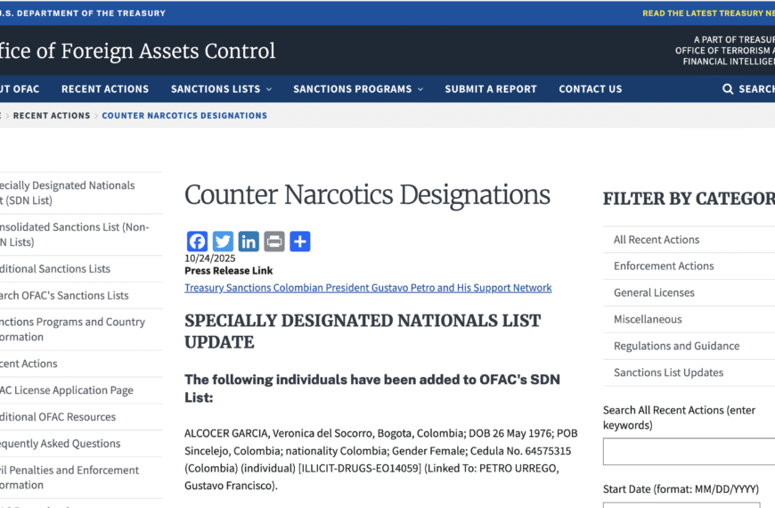 #TrumpAdministration #priradiotv #OFAC Oficina de Control de Activos Extranjeros, Designaciones Antinarcóticos.