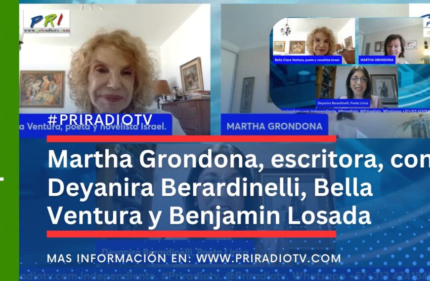 Martha Grondona, escritora, con Deyanira Berardinelli, Bella Ventura y Benjamin Losada