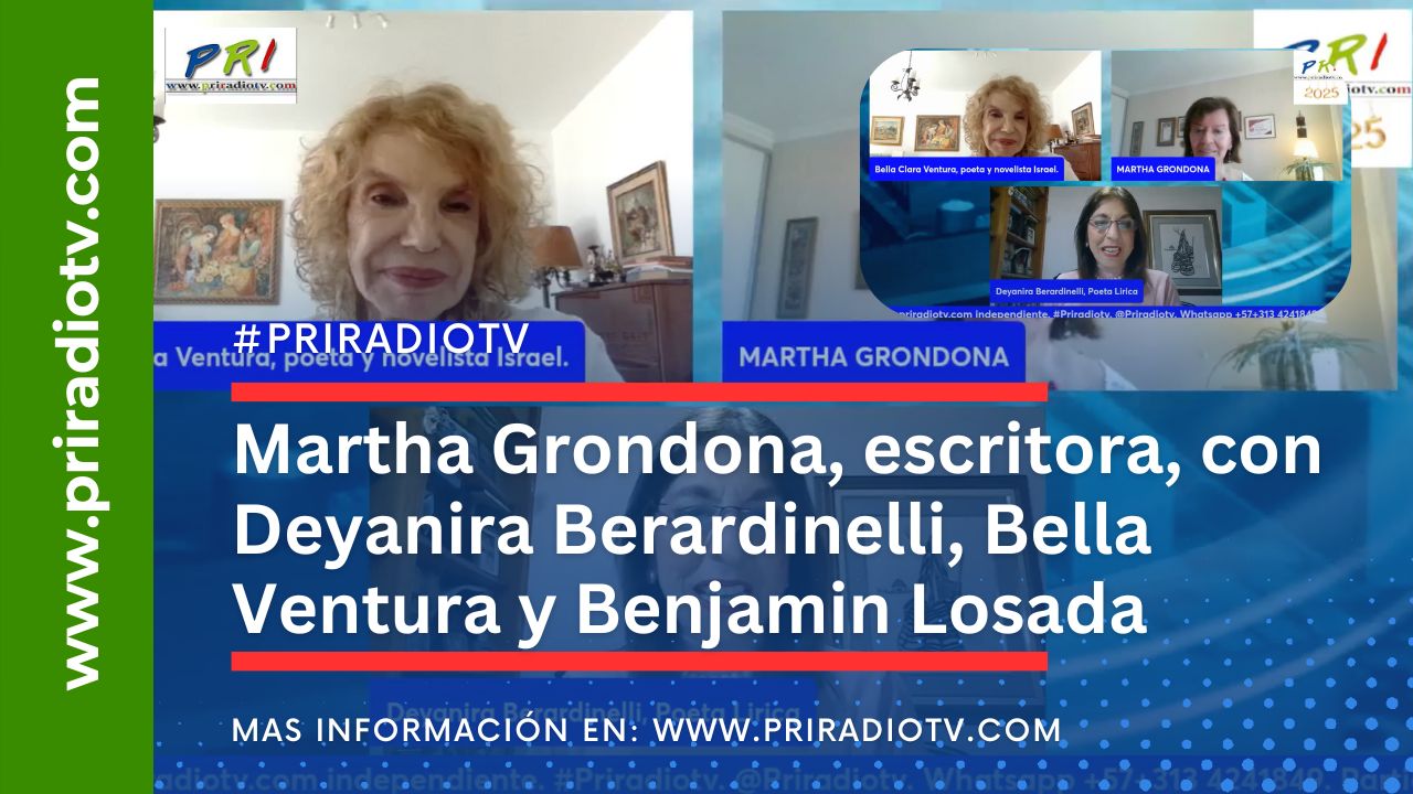 Martha Grondona, escritora, con Deyanira Berardinelli, Bella Ventura y Benjamin Losada