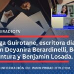 Olga Guirotane, escritora dialoga con Deyanira Berardinelli, Bella Ventura y Benjamin Losada.
