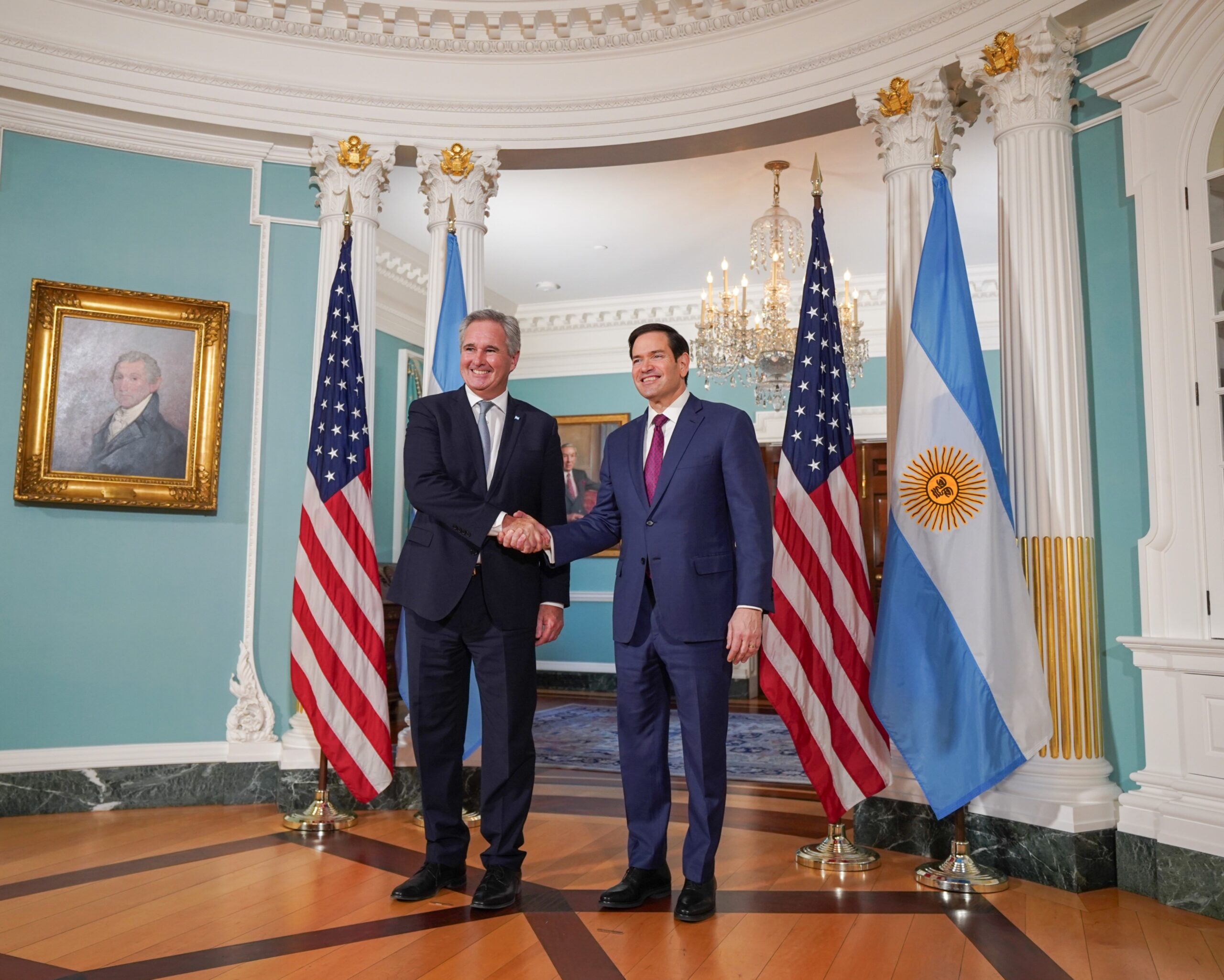 Reuni&oacute;n del secretario Rubio con el ministro de Relaciones Exteriores de Argentina, Quirno.
