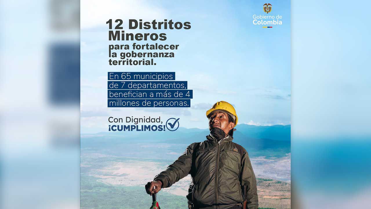 Apertura de 3 nuevos Distritos Mineros Especiales, Colombia abril 2026.
