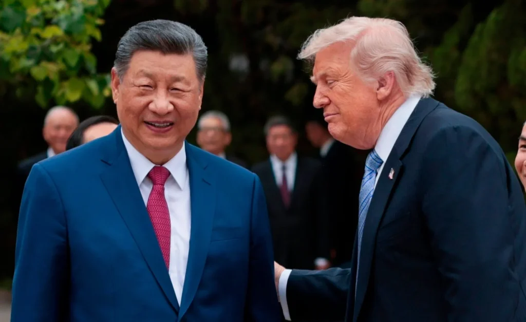Donald Trump y Xi Jinping durante reunión sobre acuerdos comerciales y cooperación entre Estados Unidos y China.