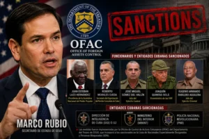 Estados Unidos anuncia sanciones contra funcionarios, entidades y empresas vinculadas al Gobierno de Cuba.