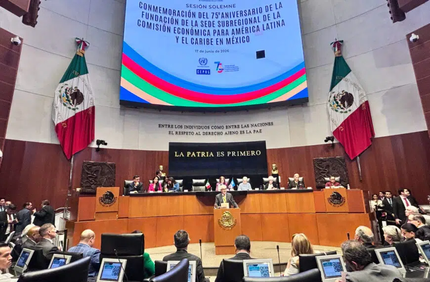 Conmemoración de los 75 años de la Sede Subregional de la CEPAL en México durante un evento realizado en el Senado de la República.
