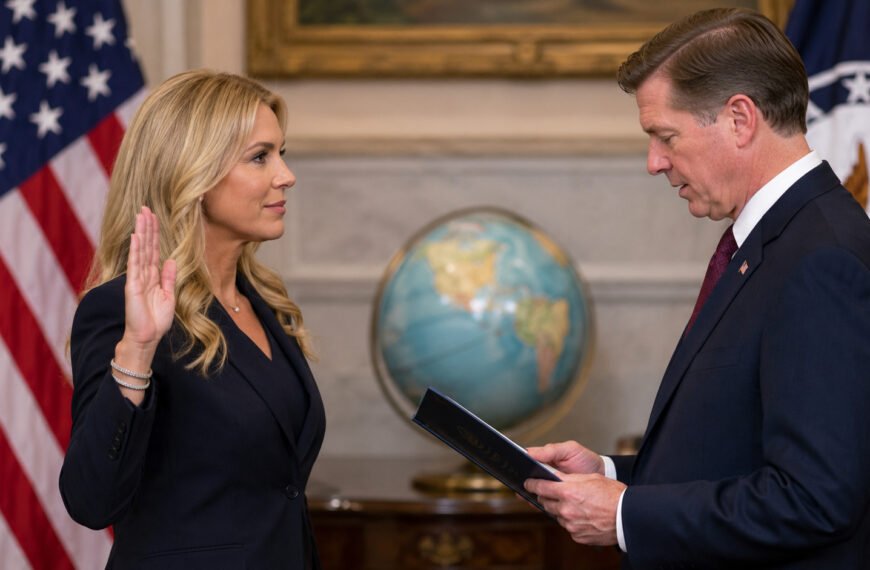 Charity Wallace durante su nombramiento como enviada especial de Estados Unidos para promover iniciativas internacionales en favor de las futuras generaciones.