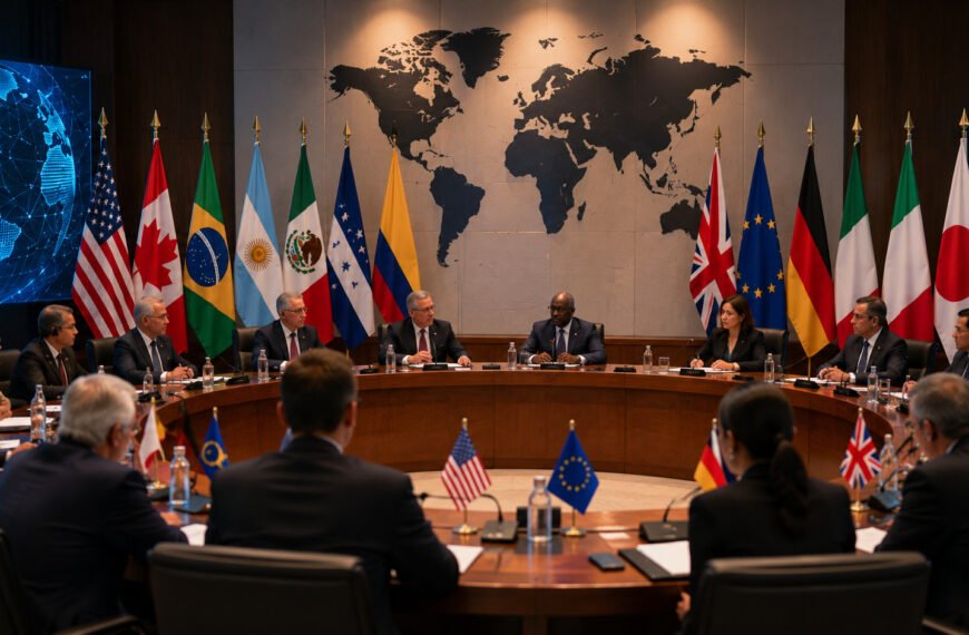 Representantes internacionales participan en una reunión de seguridad convocada por Estados Unidos para coordinar acciones contra el terrorismo político transnacional.