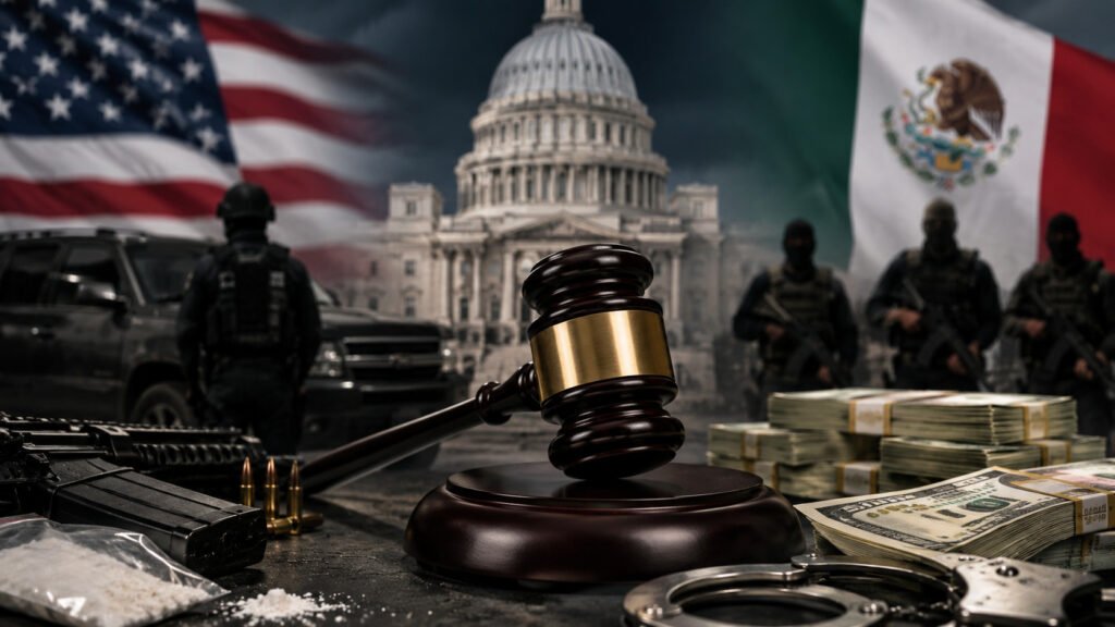 Funcionarios del Gobierno de Estados Unidos anuncian sanciones contra personas y entidades vinculadas al Cártel Jalisco Nueva Generación.