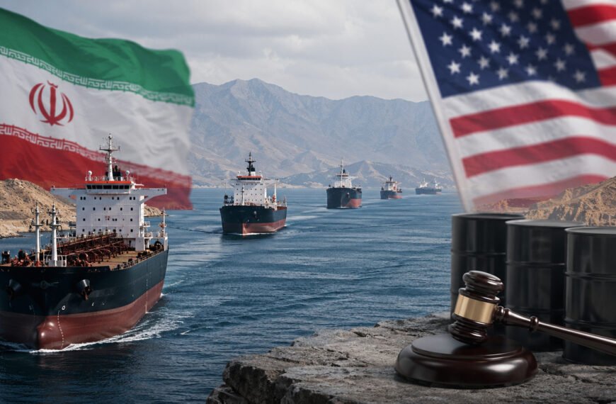 Buques mercantes navegan por el estrecho de Ormuz mientras Estados Unidos anuncia nuevas sanciones contra entidades y empresas vinculadas a Irán por presuntas operaciones marítimas y petroleras.