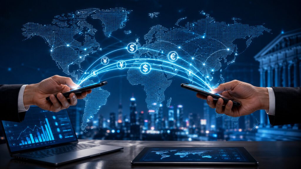 Pagos transfronterizos globales evolucionan hacia plataformas financieras integradas con inteligencia artificial y nuevas tecnologías de pago.