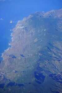 tenerife, aerial view, anaga mountains, island, canary islands, flying, coast, mountains, nature, roques de anaga, roque de tierra, roque de dentro, roque de fuera, northeast coast